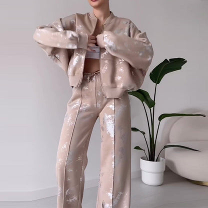 A Sequin Trendy Sweatshirt Set