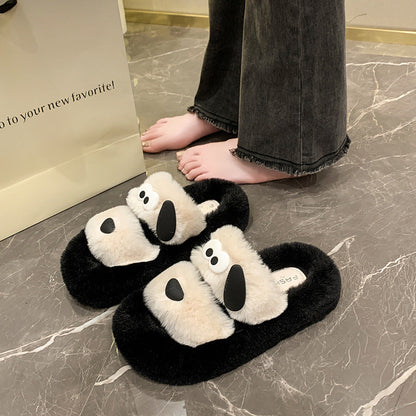 A cartoon plush slipper