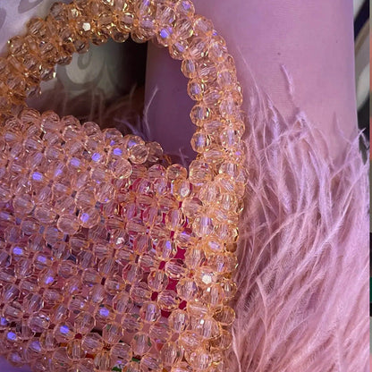 A niche design bag women's summer high-value girlfriends with the same multi-color cut beaded bag handmade DIY handbag