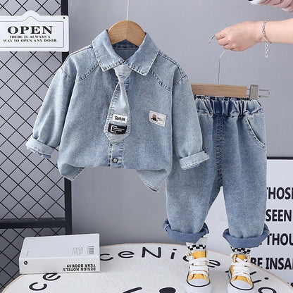 A children's denim suit