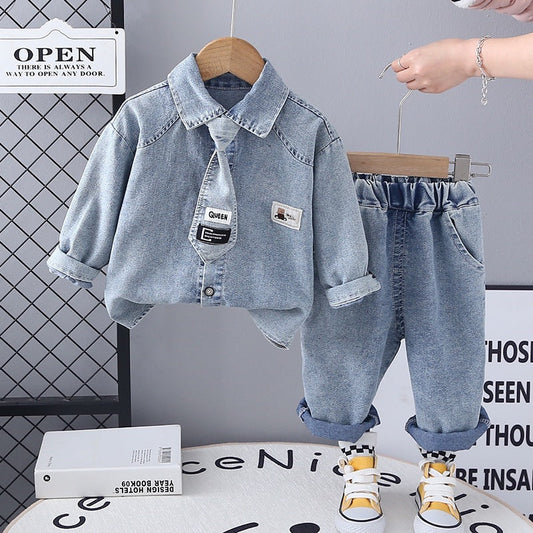 A children's denim suit
