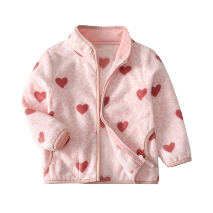 A children's warm fleece jacket for winter