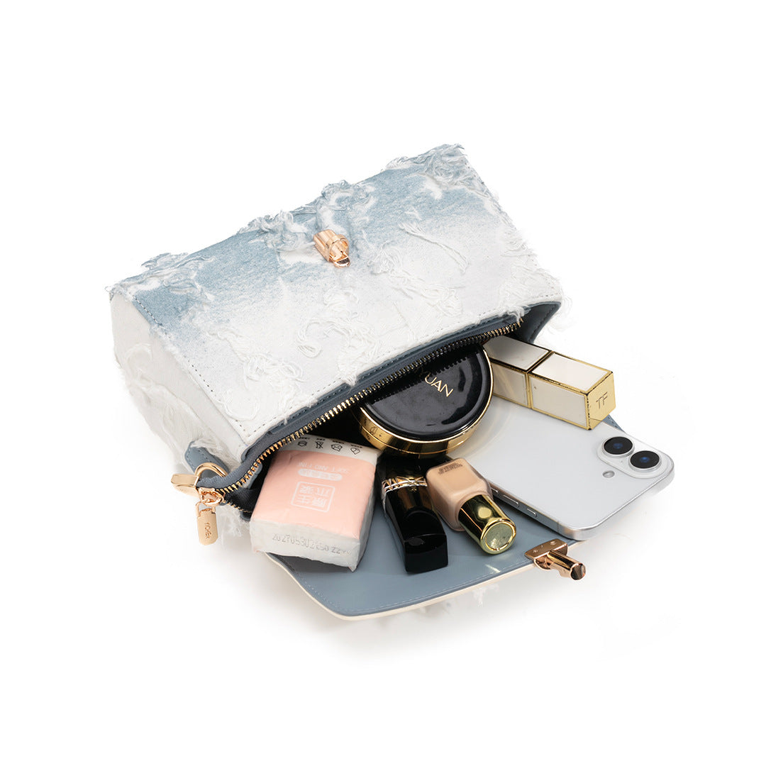 A Chinese style small satchel niche versatile oblique span shoulder handbag (free pendant) 23278 fashion and leisure