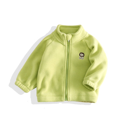 A children's warm fleece jacket for winter