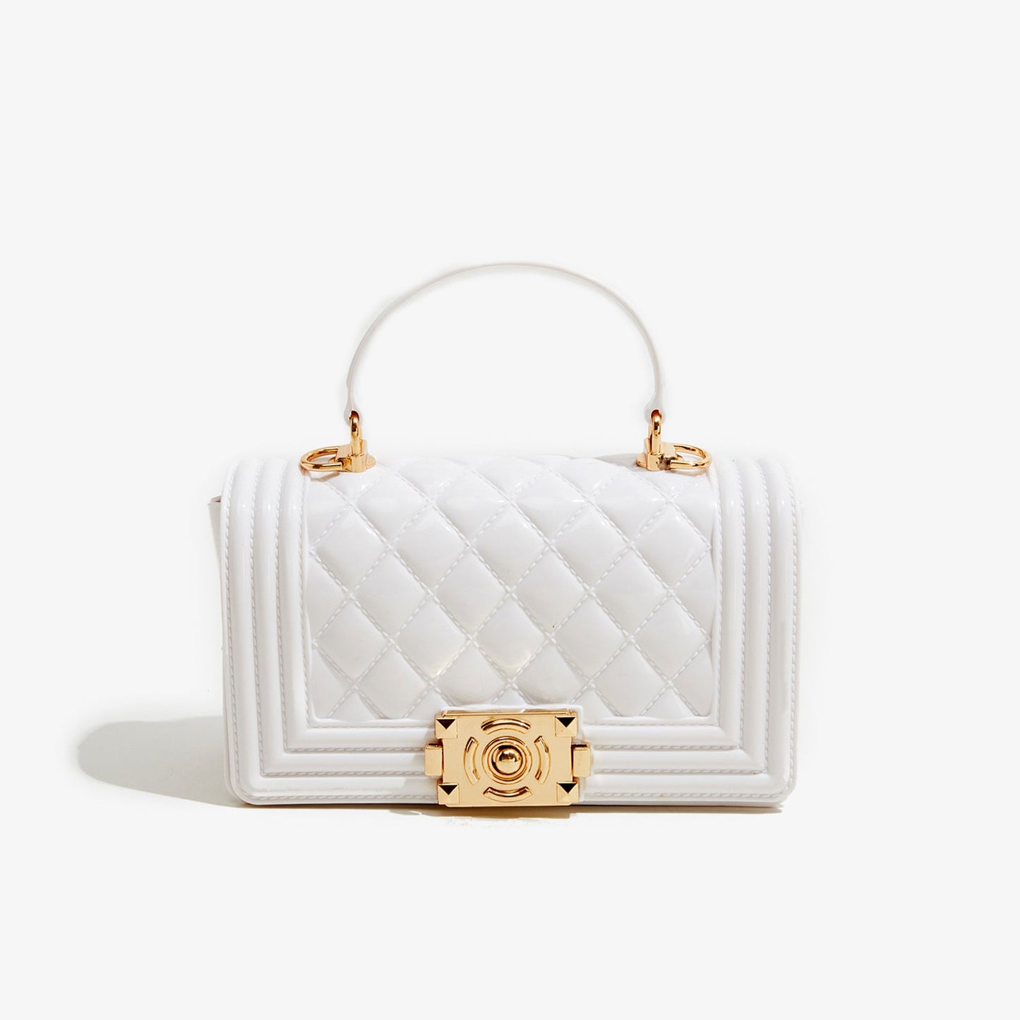 A PVC diamond square bag fashionable versatile handbag