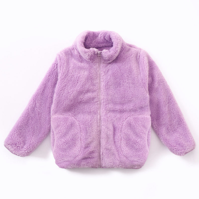 A children's warm fleece jacket for winter
