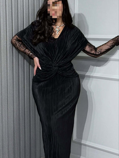 A lace evening dress