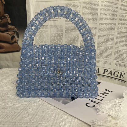 A niche design bag women's summer high-value girlfriends with the same multi-color cut beaded bag handmade DIY handbag