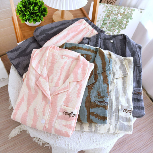 A cotton crepe simple loungewear