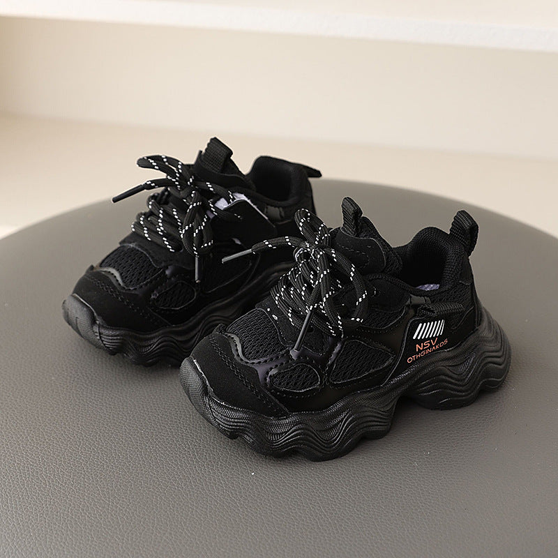 A spring and autumn new children's mesh fashion versatile dad shoes boys soft-soled running shoes