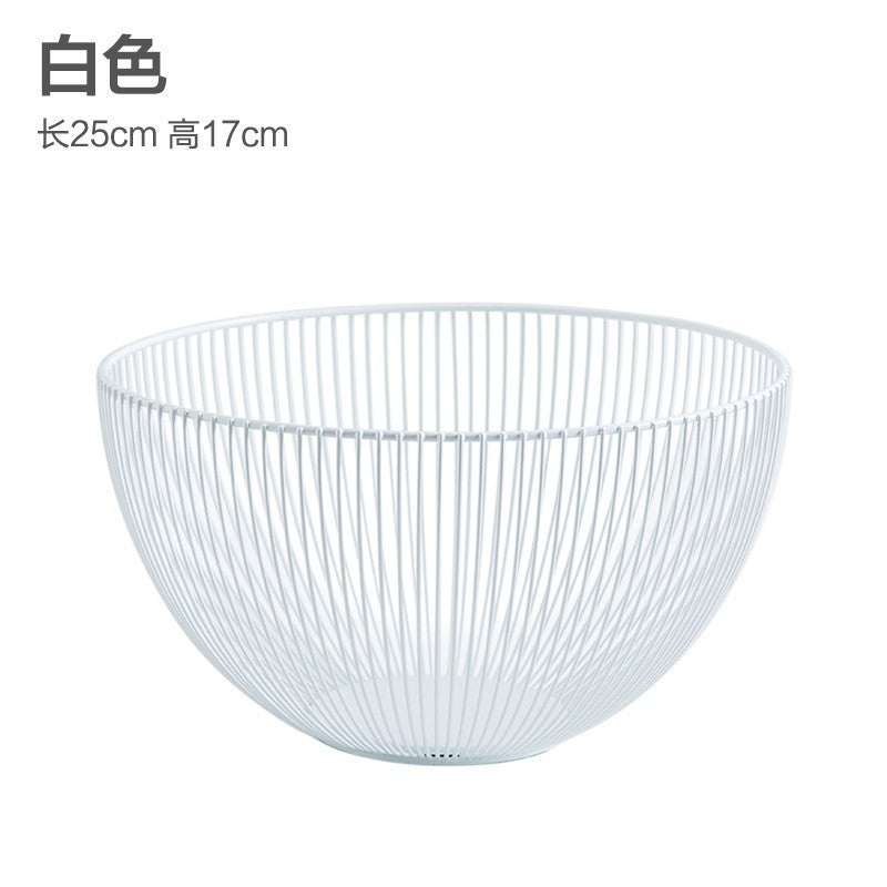 A wrought iron snack pot fruit plate storage