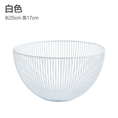 A wrought iron snack pot fruit plate storage