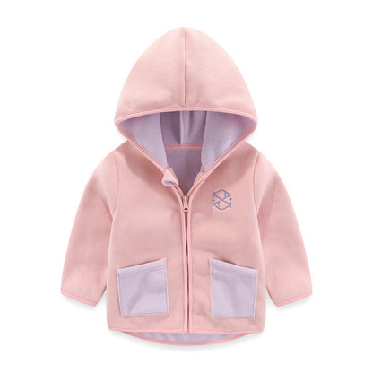 A children's warm fleece jacket for winter