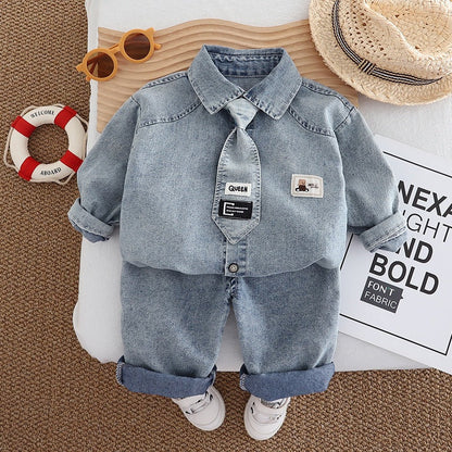 A children's denim suit