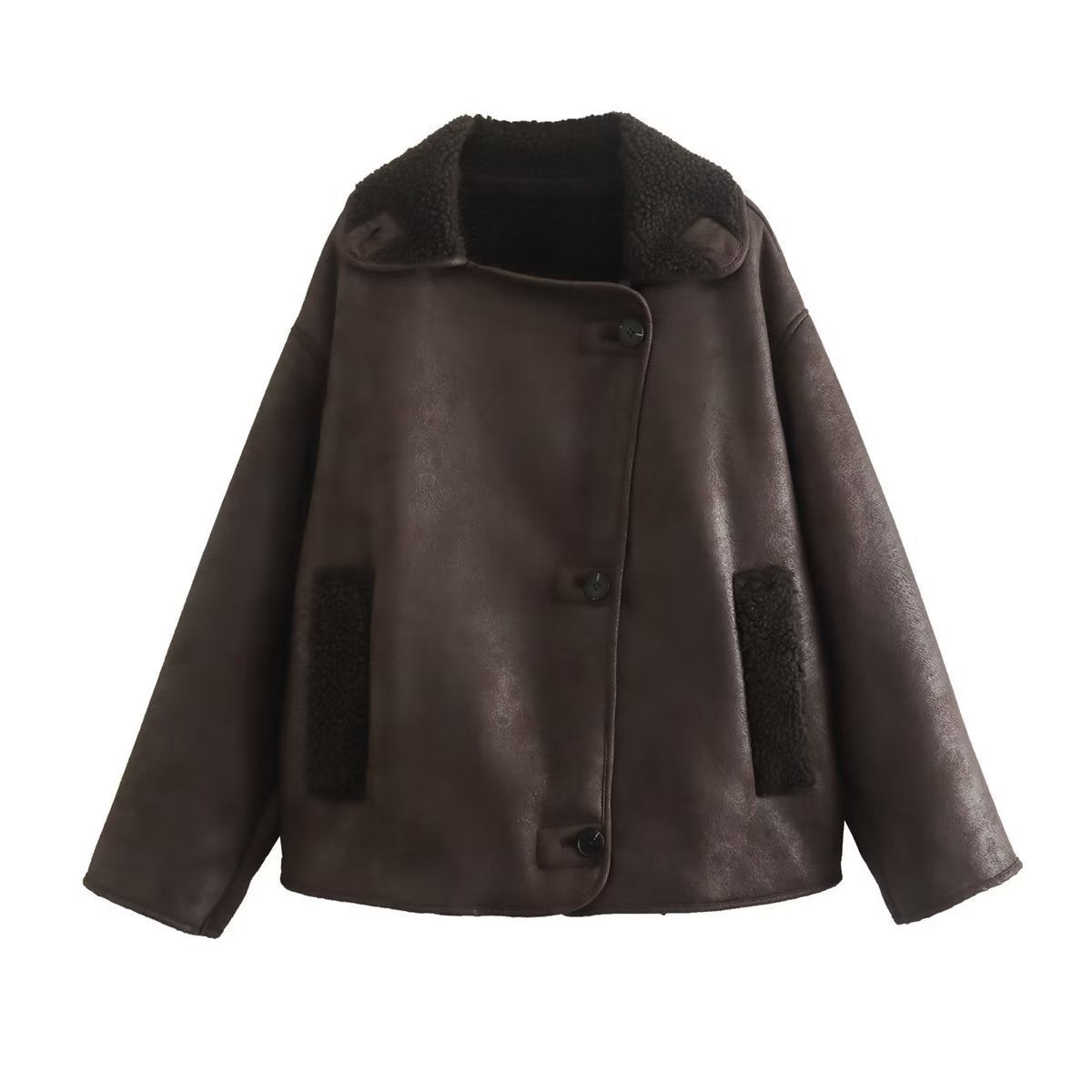 A women's leather jacket