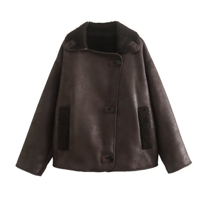 A women's leather jacket
