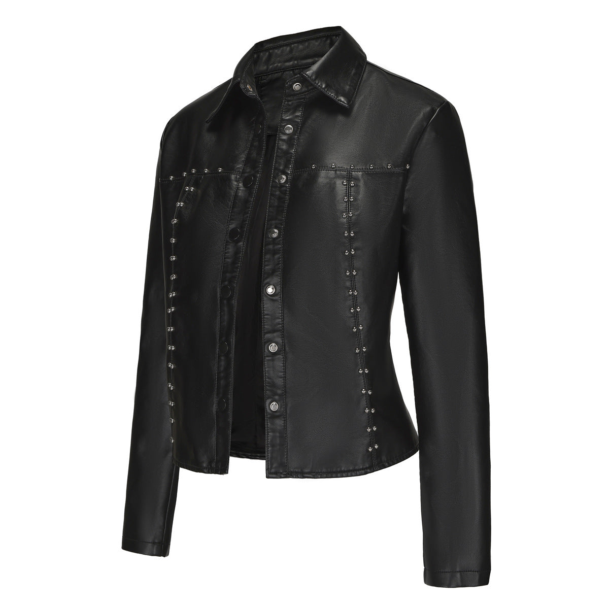 A women's leather jacket