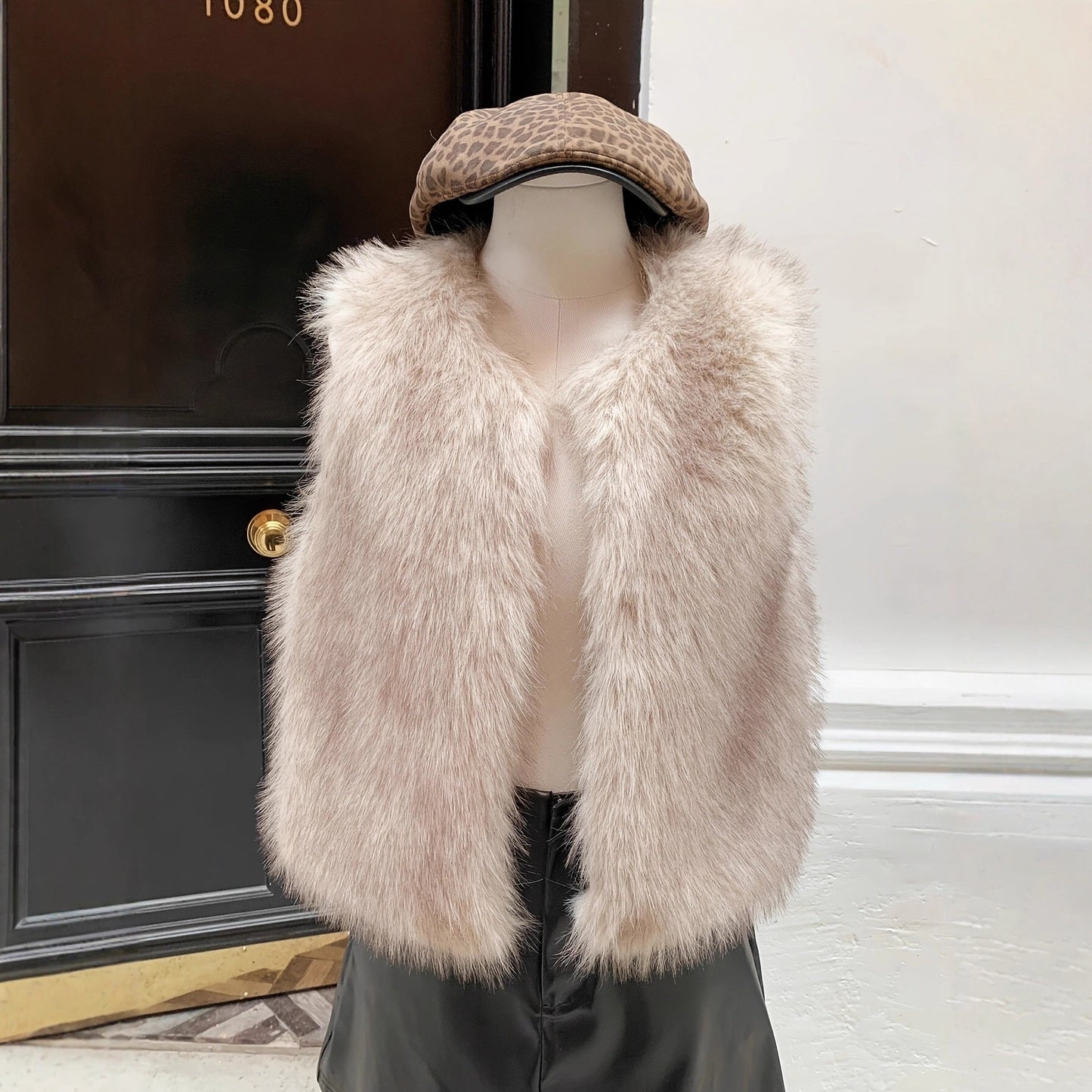 A faux fur jacket