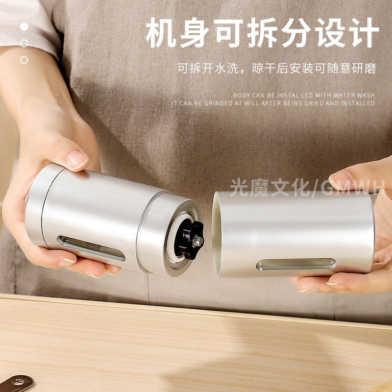 A portable coffee bean grinder