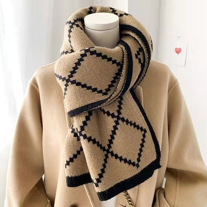 A knitted scarf