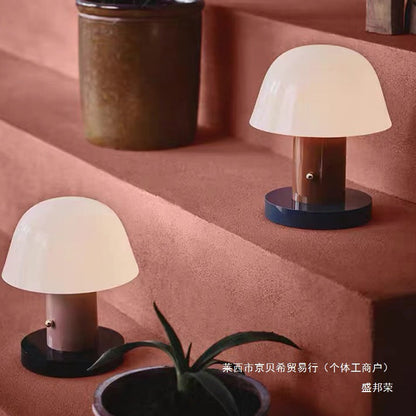 A mushroom lamp