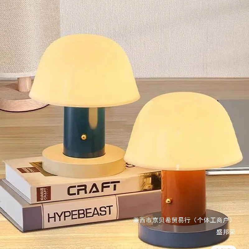 A mushroom lamp