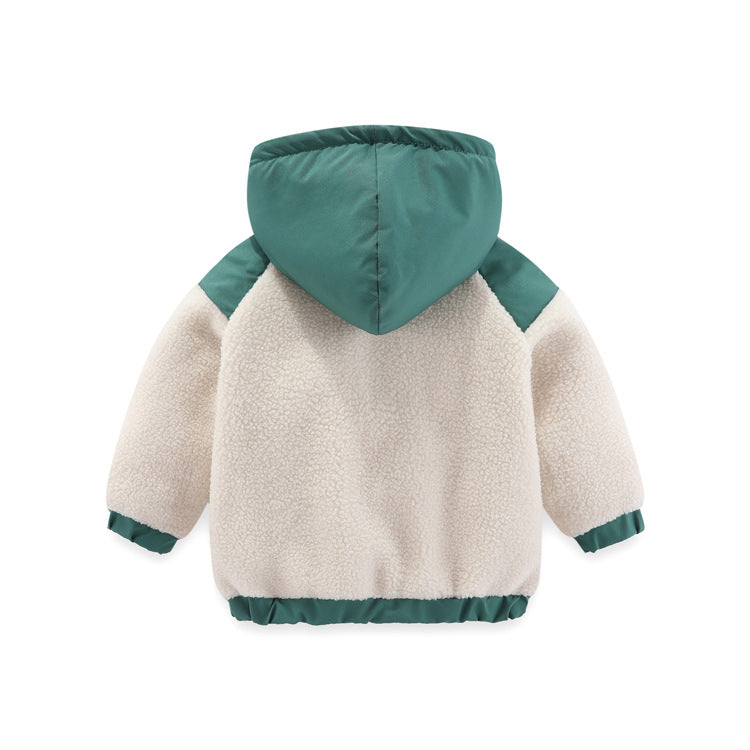 A children's warm fleece jacket for winter