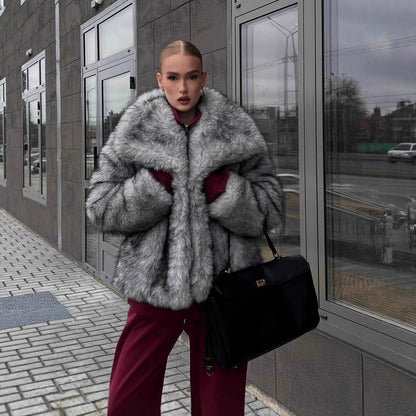 A faux fur jacket