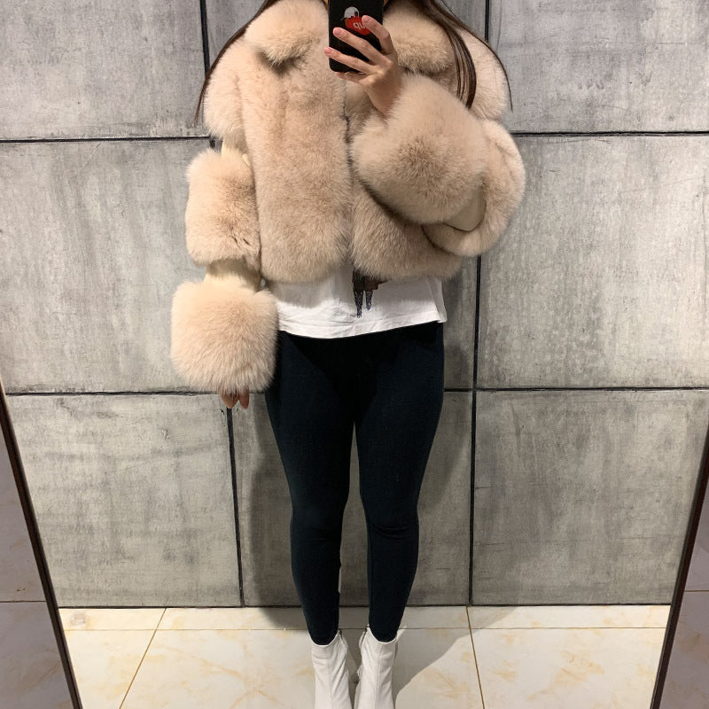 A faux fur jacket