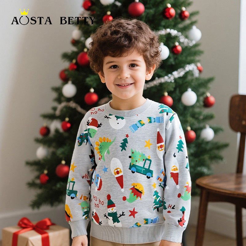 A christmas print sweater