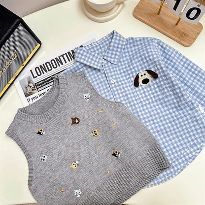 A two-piece set of children's shirts