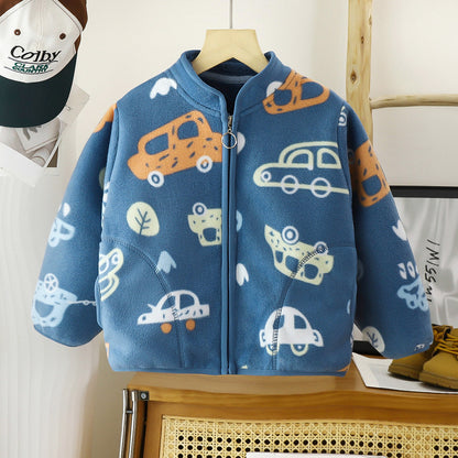 A children's warm fleece jacket for winter