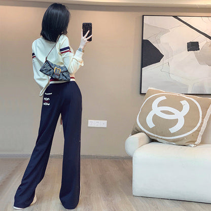 A lady fleece thickened two-piece set