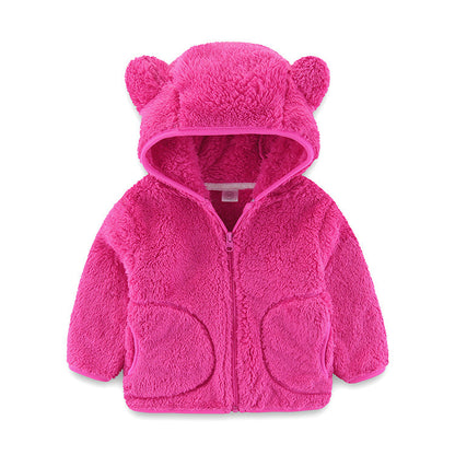 A children's warm fleece jacket for winter