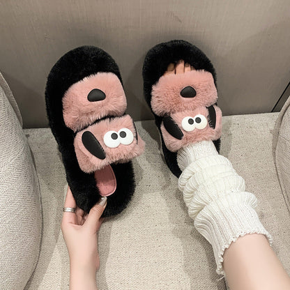 A cartoon plush slipper