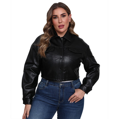 A women's leather jacket