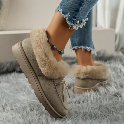 A warm plush boot