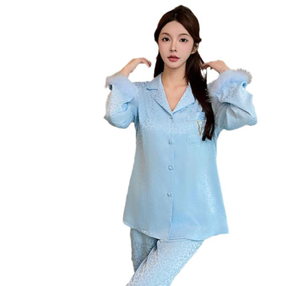 womens-ice-silk-pajamas-set