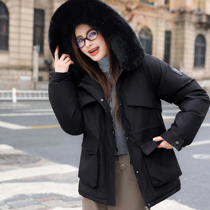 A Fleece-Lined Thickened Warm Jacket