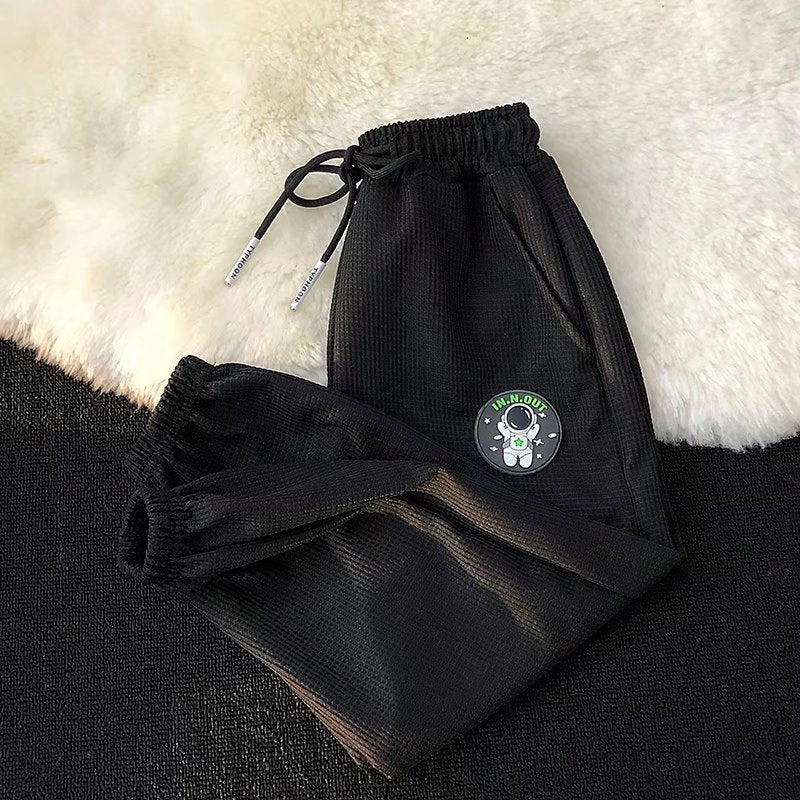 B2-m15 Boys Pants Spring and Summer cotton Thin Waffle Casual Children's Sweatpants - Mixbatch