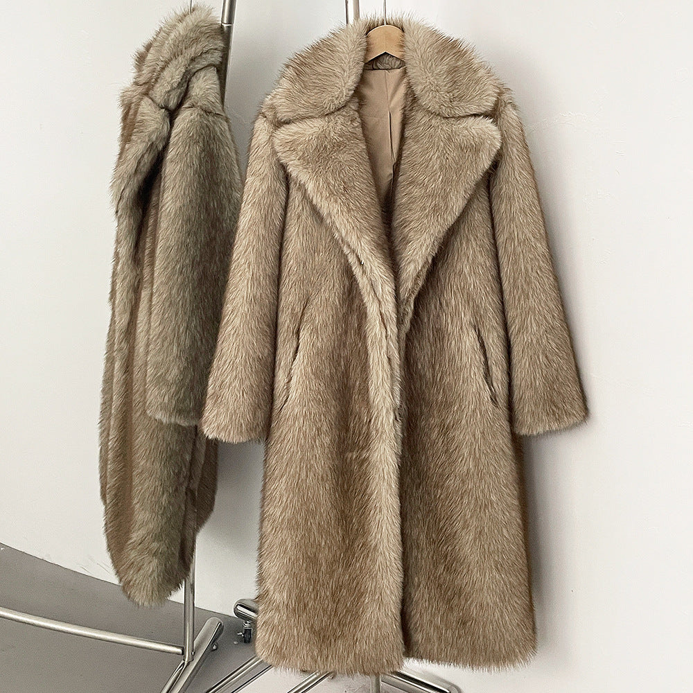 A faux fur jacket