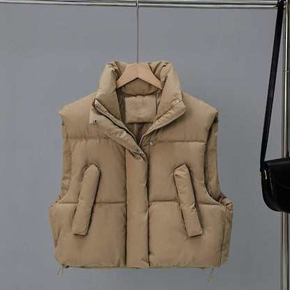 A winter women's vest jacket