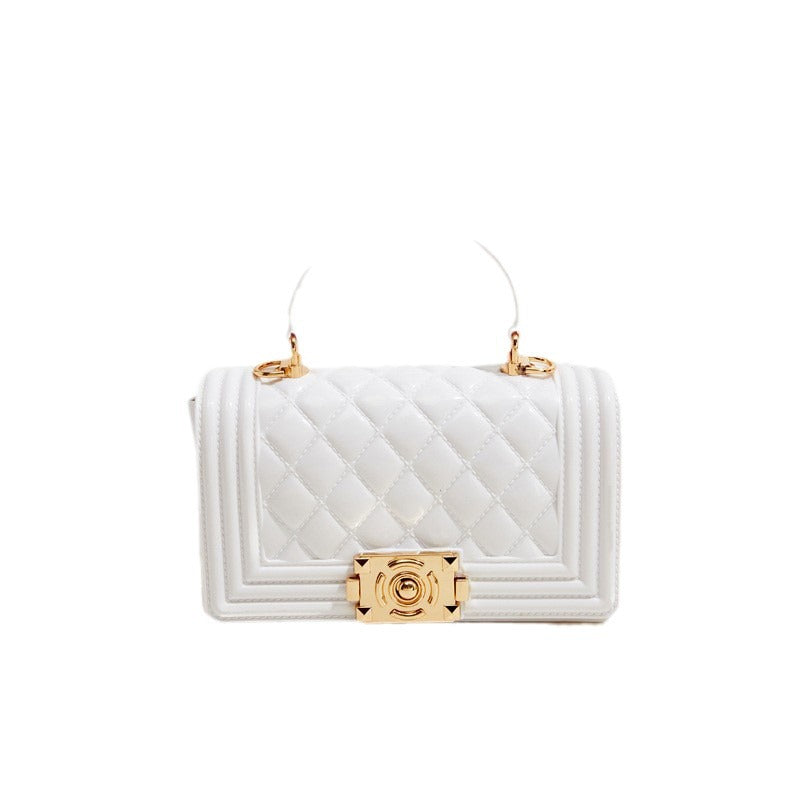 A PVC diamond square bag fashionable versatile handbag