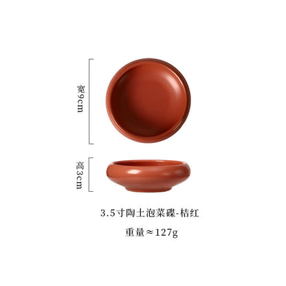 A Coarse pottery sauce plate Household sauce plate Restaurant small dish Japanese ceramic plate High value soy sauce vinegar plate