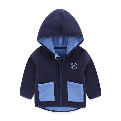 A children's warm fleece jacket for winter