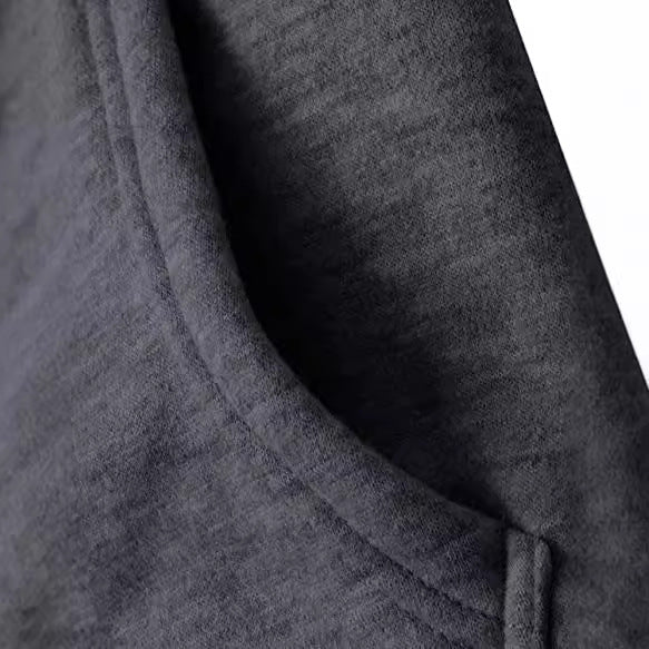 B2-m19B Autumn European station cotton gray long zipper sweater - Mixbatch