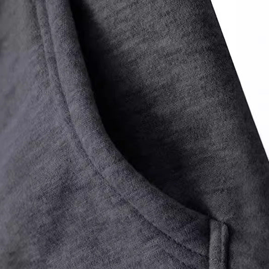 B2-m19B Autumn European station cotton gray long zipper sweater - Mixbatch