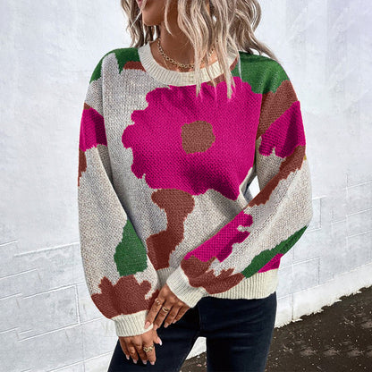 A Women's Long Sleeve Knitted Sweater