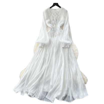 A sequined beaded dress