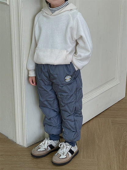 A children's down cotton pants